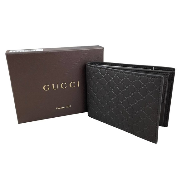 NEW Gucci MicroGuccissima GG Bifold Wallet Moro Dark Brown Mens - Picture 1 of 10